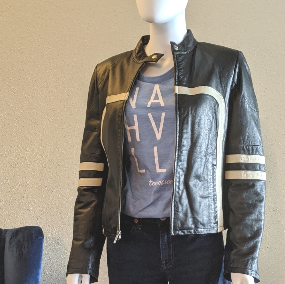 Black Leather Biker Jacket